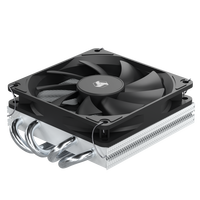 FEZCOOL C904-X37 Refroidisseur de processeur à soufflage vers le bas, 4 caloducs, roulement fluide, contrôle intelligent de la température, boîtier ITX tout-en-un pour Intel AMD