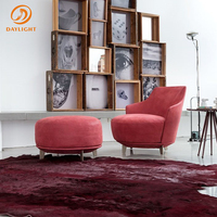 Meubles de salon modernes de style minimaliste, chaises de loisirs en acier inoxydable, meubles de salon italiens pour salon, chambre à coucher, café