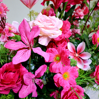 Vente en gros de fleurs artificielles rose pastel pour centre de table de mariage et décorations de la Saint-Valentin