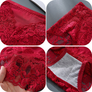 8 paquets en stock entrepôt US – Culottes sexy en dentelle pour femmes, logo personnalisé, respirantes, taille mi-haute, coupe coquine, livraison rapide - Product Image 4