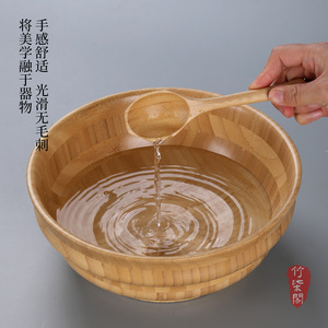 Bamboo Bowls Natural Color Handmade Rice Soup Fruit Bowl Home Tableware New Chinese Style - Product Image 5