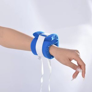 Sangles de retenue pour poignets et chevilles, en coton bleu, réglables pour la protection, attelle de fixation unisexe - Product Image 3