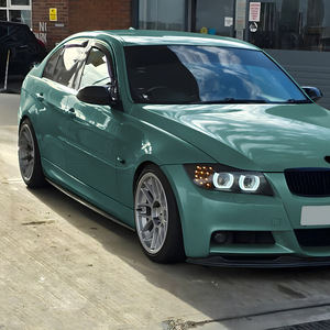 Amp-Z Side Skirts For Bmw 3 Series E90 E91 M Sport 2005-2012 Piano Black Carbon Fiber Texture Matte Finish - Product Image 2