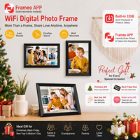 Cadre photo numérique WiFi FRAMEO 10,1 pouces 32 Go, à fixation murale, rotation automatique, partagez des moments instantanément via l'application Frameo depuis n'importe où
