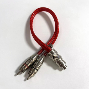สาย RCA คุณภาพสูงจากโรงงาน ขายส่ง ความยาว 5 เมตร สำหรับเครื่องเสียงรถยนต์ สายถักป้องกันสัญญาณรบกวน ทองแดง - Product Image 3