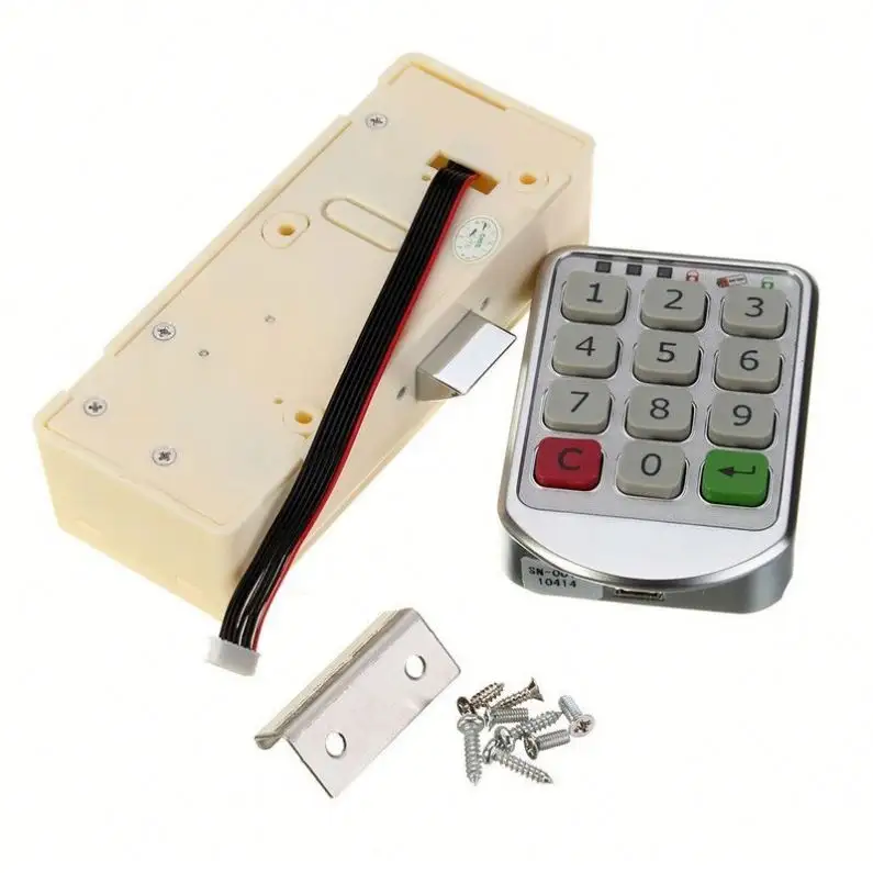 Kunci Loker Keypad Digital Logam, Kunci Kabinet Kode Kata Sandi Dioperasikan Baterai 206PW