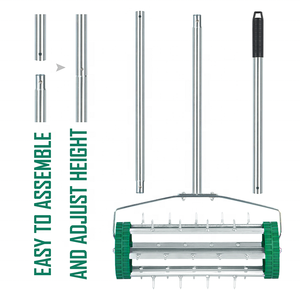 Outil de jardinage, scarificateur rotatif de pelouse, <span class=keywords><strong>rouleau</strong></span> de sol robuste, <span class=keywords><strong>rouleau</strong></span> d'herbe, pointe d'aérateur de pelouse avec 3 niveaux de poignées réglables - Product Image 5