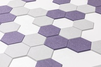 Leeyin Bureau Cinéma d'hexagone d'animal familier panneau insonorisant acoustique panneau mural 100% panneaux acoustiques en fibre de polyester