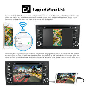 Reproductor de DVD para coche con pantalla táctil IPS de 7 pulgadas y doble din iPoster, éxito de ventas, navegación GPS para coche <span class=keywords><strong>Audi</strong></span> <span class=keywords><strong>A4</strong></span> B6 <span class=keywords><strong>B7</strong></span> con enlace de espejo HD - Product Image 6