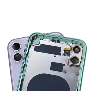 غطاء حماية زجاجي أصلي 1:1 لهاتف iPhone 14 13 Pro Max 12 XR SE 2020 غطاء حماية زجاجي لإصلاح بطارية الهاتف