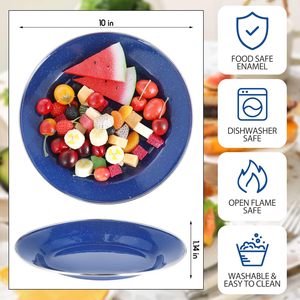 Индивидуальная чугунная сталь Экологически чистая цветная эмалированная сервировочная тарелка - Product Image 4