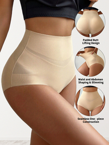 Mutandine modellanti a vita alta da donna, imbottite per sollevare i glutei, contenitive per la pancia, senza cuciture, modellante corpo intero invisibile per uso quotidiano - Product Image 3