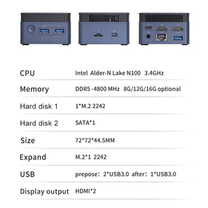 <span class=keywords><strong>Mini</strong></span> PC với Intel N100 Bộ vi xử lý 16GB DDR5 RAM M.2 SSD HD hiển thị WiFi6-Portable Windows 11 & Linux cho công nghiệp sử dụng chúng tôi cắm - Product Image 6