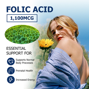 Private Label Folic Acid Capsules with Folic Acid Supports Normal Body Processes Boost Heart Supports Immune Circulation Capsule - Product Image 6