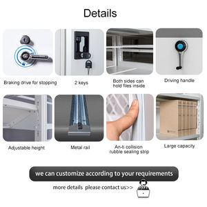 رفوف متنقلة Sysytems عالية الكثافة أرفف ضاغطة متحركة على مسار أرفف معدنية متحركة للملف - Product Image 5