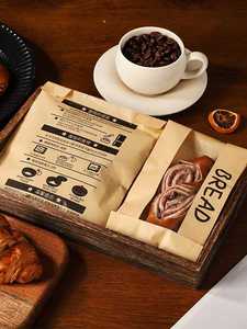 SOS Food Papre <b>Bags</b> Kraft Paper <b>Bread</b> <b>Bags</b> With Self Adhesive Seal Recyclable SOS Classic Style for Bakeries Takeaway - Product Image 3