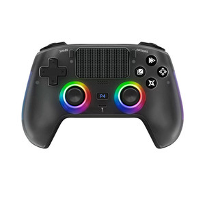 คอนโทรลเลอร์เกมไร้สาย Honcam Hall Trigger Joystick RGB ปุ่มด้านหลังแบบสั่นคู่ ระบบสั่น 6 แกน สำหรับ Playstation 4 - Product Image 3