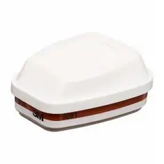 3ม.™6091ตัวกรองฝุ่นละอองแบบใช้แล้วทิ้งครึ่งหน้าแบบใช้ซ้ำได้สำหรับก๊าซ A1P3 R ทำจากผ้าฝ้ายพลาสติกกันฝุ่น - Product Image 1