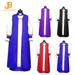 Venta al por mayor diseño personalizado túnica católica Cope Casuble vestimentas clero sacerdote <span class=keywords><strong>pastor</strong></span> iglesia coro túnica - Product Image 2