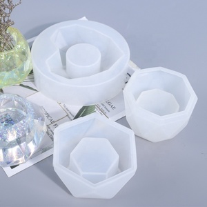 Molde de Silicona para <span class=keywords><strong>Macetas</strong></span> de Plantas Suculentas Geométricas, para Cera, Yeso, Resina - Product Image 3