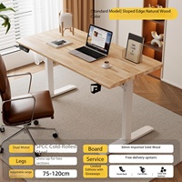 Bureau debout électrique moderne haut de gamme à double moteur, plateau en acier de 3 cm d'épaisseur, extensible et pliable, pour bureau à domicile et poste de travail