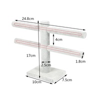 CHOISIR Bijoux Présentoir Colliers Bracelets Boucles D'oreilles Organisateur T Forme Grand Support De Table Avec Plateau