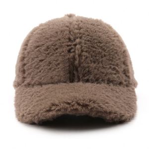 Wholesale 6-Panel Baseball Cap Custom Logo Plush Winter <b>Hat</b> Unisex Autumn Winter Retro Solid Color Outdoor Ski Adjustable Common - Product Image 3