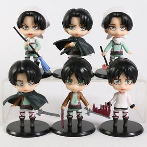 Set de 6 Figuras de Acción de PVC de Shingeki No Kyojin, Eren, Rivaille, Ackerman, Ataque a los Titanes, Anime, Manga - Product Image 1