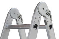 4*3 escaleras plegables multifuncionales de aluminio grande equipadas con pies estables más seguras y resistentes para trabajos a gran altitud