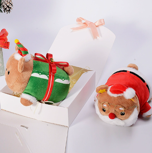 Juguete de Peluche Navideño, Suave y Lavable, Relleno de Algodón PP, Lindo Reno de Peluche, Juguete de Peluche de Papá Noel para Niña - Product Image 2