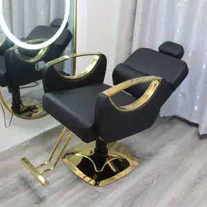 サロンチェアヨーロピアンスタイル美容椅子販売スタイリングチェアゴールドベース