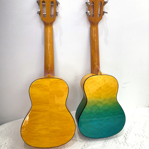 Ukulele de concert personnalisé de 23 pouces avec dessus en érable tigré brillant, finition dégradée, OEM ODM pour l'apprentissage musical - Product Image 5