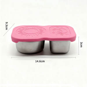 Recipiente para Salsas de Acero Inoxidable para el Hogar, Contenedor para Aperitivos con Tapa de Silicona, Recipiente Pequeño Reutilizable para Almacenar Alimentos - Product Image 2