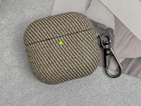 Étui pour écouteurs à motif à carreaux en relief rétro de protection élevée pour Airpods 6 couleurs Style accessoire antichoc