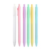 Stylo gel en plastique Macaron Press 0,5 mm, papeterie créative pour l'apprentissage, impression publicitaire, stylo personnalisé, vente en gros