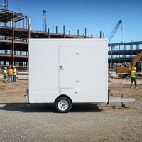 Hochwertiger Doppelkabinen-Mobiltoilettenanhänger Luxuriöse Tragbare Toilette für Outdoor-Events, Bürogebäude und Krankenhäuser