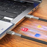 Câble de charge rapide USB-A vers USB-C 66W/100W en alliage de zinc avec puce E-Marker et conducteur en cuivre pur, longueur 1M/2M, pour ordinateur et imprimante (OEM)