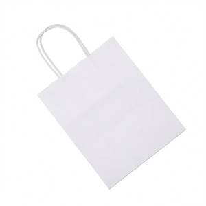 Bolsa de Papel Kraft Blanca Personalizada KUAIMA de 21*11*27cm con Asa de Papel, Bolsa de Regalo Personalizada al por Mayor - Product Image 2