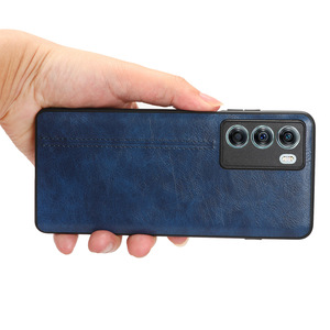 Funda protectora de cuero PU con patrón de piel de vaca ligera para <span class=keywords><strong>Motorola</strong></span> <span class=keywords><strong>Moto</strong></span> <span class=keywords><strong>G200</strong></span> 5G/<span class=keywords><strong>Moto</strong></span> Edge S30 funda trasera - Product Image 3