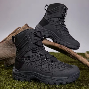 Bottes de randonnée pour hommes, imperméables, respirantes, en cuir, anti-collision, chaussures de trekking - Product Image 4