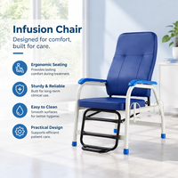 Chaise d'infusion médicale réglable et pliable, siège inclinable pour transfusion, idéale pour les soins de santé, la chirurgie de jour et les unités hospitalières