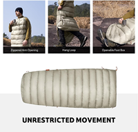 Sac de couchage en duvet de canard ultra léger pour adultes, duvet de canard RDS avec tissu sans PFAS, sac de couchage en gros OEM