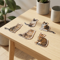 Aimant de réfrigérateur personnalisé en acrylique avec motif d'animal de compagnie mignon, autocollant magnétique puissant pour la décoration de la maison, vente en gros