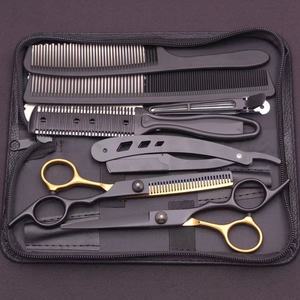 Ciseaux de coiffure 2026 AQIABI 6'' – Ciseaux de coupe et d'éclaircissement pour barbier, avec peignes C1001 - Product Image 1