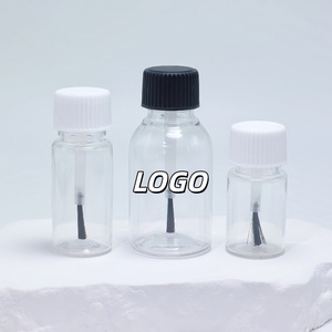 Cosmetic Pack 5ml <b>10ml</b> 15ml 20ml 30ml Transparent Plastic PET Brush <b>Bottle</b> for Essential Oil Dispensing Small Sample Nail Polish - Product Image 1