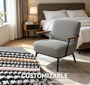 TengHui Nuovo Tessuto per Tappezzeria Divano Moderno in Tessuto Tinto in Filo Fantasia Pied-de-Poule, Tessuto per Rivestimenti Mobili a Nido d'Ape, Personalizzabile per Auto - Product Image 1