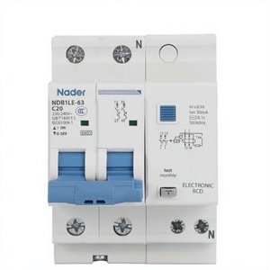 Interruptor de Protección de Corriente Residual Shanghai <span class=keywords><strong>Liangxin</strong></span> NDB1LE-63 Tipo C 1PN Protección Contra Cortocircuitos y Fugas 2P - Product Image 1