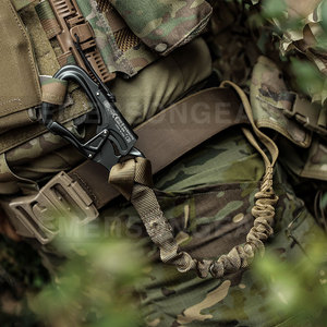 Emersongear Sangle Molle réglable à élastique avec crochet <span class=keywords><strong>métallique</strong></span>, Corde de sécurité tactique, Sangle de sauvetage - Product Image 5