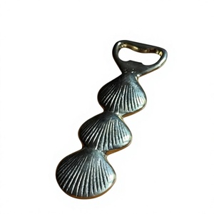 Abridor de Botellas de Metal con Forma de Concha Marina, Abridor de Cerveza de Latón, Decoración para Bar, Accesorios para Bar en Casa con Estilo Costero - Product Image 1