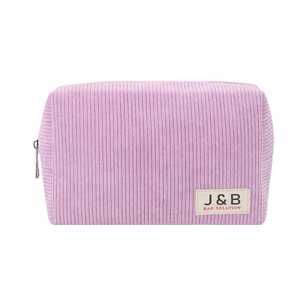 Pochettes de voyage de maquillage en velours de luxe avec logo personnalisé et combinaisons de lettres sacs et étuis à cosmétiques cadeau - Product Image 2